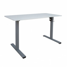 Töötlaud reguleeritava kõrgusega Home4you Ergo Optimal, 120x60 cm, valge/hall