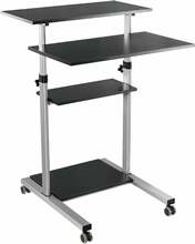 Reguleeritava kõrgusega kirjutuslaud Logilink Mobile Sit-Stand Workstation BP0070, hõbe/must