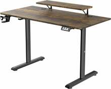 Kirjutuslaud Ultradesk Highlander, 120 x 60 cm, reguleeritava kõrgusega, pruun/must