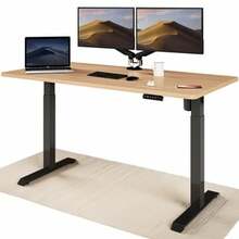 Reguleeritava kõrgusega laud Desktronic Home One, 160 x 80 cm, tamm/must