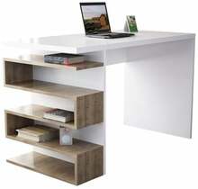 Kirjutuslaud Kalune Design Snake, 745DCD3804, pruun/valge
