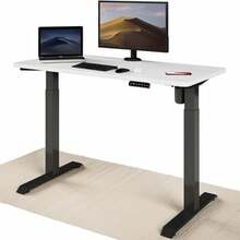 Kirjutuslaud reguleeritava kõrgusega Desktronic Home One, 120 x 60 cm, valge/must