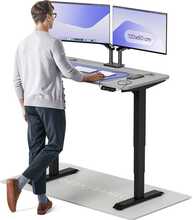 Reguleeritava kõrgusega laud Desktronic HomePro, 120 x 60 cm, hall/must