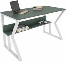 Kirjutuslaud Kalune Design Wake, 875ZNA4576, 120 x 72,8 x 60 cm, valge/roheline