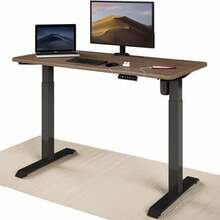 Reguleeritava kõrgusega laud Desktronic Home One, 120 x 60 cm, must/pähkel
