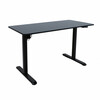 Reguleeritava kõrgusega kirjutuslaud Home4you Ergo Light, 120x60 cm, must