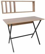 Kirjutuslaud Kalune Design Oslo With Wall Shelf, must/tamm