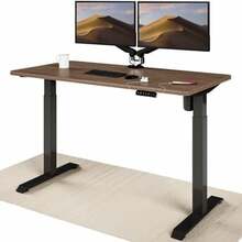 Kirjutuslaud reguleeritava kõrgusega Desktronic Home One, 140 x 70 cm, must/pähkel