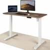 Reguleeritava kõrgusega laud Desktronic, 120 x 60 cm, valge/pähkel