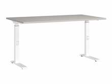 Kirjutuslaud Germania Downey, 80 x 140 cm, hall/valge