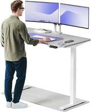 Elektriline reguleeritava kõrgusega laud Desktronic HomeOne, 140 x 70 cm, valge/hall