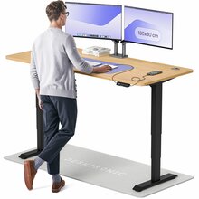 Reguleeritava kõrgusega laud Desktronic HomePro, 180 x 80 cm, must/tamm
