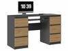 Kirjutuslaud Top E Shop Kuba, 130x51x76 cm, antratsiit/tamm