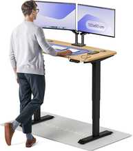 Reguleeritava kõrgusega laud Desktronic HomePro, 120 x 60 cm, must/tamm