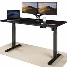 Reguleeritava kõrgusega laud Desktronic Home One, 160 x 80 cm, must