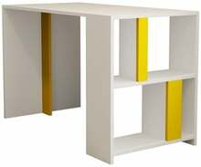 Õppelaud Kalune Design Lima, 845HCT3838, valge/kollane
