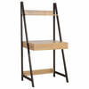 Kirjutuslaud Home4you Step, 74 x 48 x 146.5 cm, tamm/pruun