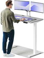 Elektriliselt reguleeritava kõrgusega kirjutuslaud Desktronic HomeOne, 120 x 60 cm, valge/hall