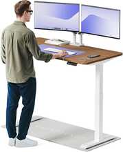 Elektriliselt reguleeritava kõrgusega kirjutuslaud Desktronic HomeOne, 140 x 70 cm, valge/pähkel