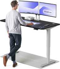 Reguleeritava kõrgusega laud Desktronic HomePro, 160 x 80 cm, must/hall