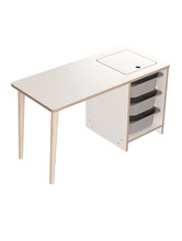 Laste laud ja tool Hanah Home Soho, 90 x 50 x 42 cm, valge/hall