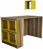 Kirjutuslaud Kalune Design Box 845, pruun/kollane