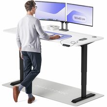 Reguleeritava kõrgusega laud Desktronic HomePro, 180 x 80 cm, must/valge