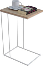 Külglaud ADRK Furniture Dru, 62 x 30 x 40 cm, helepruun/valge