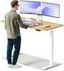 Elektriliselt reguleeritava kõrgusega kirjutuslaud Desktronic HomeOne, 160 x 80 cm, valge/tamm