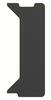 Lauaplaat Genesis Holm Modular Side Desk Top Right 30 cm, NDS-2277, antratsiitmust