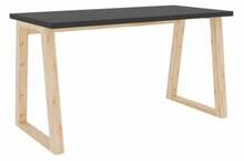 Kirjutuslaud ADRK Furniture Iwo, must/pruun