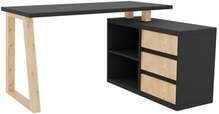 Kirjutuslaud ADRK Furniture Iwo II, must/pruun