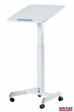 Reguleeritava kõrgusega arvutilaud Sun-Flex Pro, 60 x 52 cm, valge