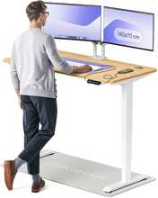 Reguleeritava kõrgusega laud Desktronic HomePro, 140 x 70 cm, valge/tamm
