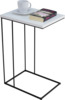 Külglaud ADRK Furniture Dru, 62 x 30 x 40 cm, valge/must
