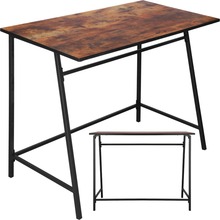 Kirjutuslaud Springos HF0027, 100 x 50 x 76 cm, loft-stiil, must/pruun