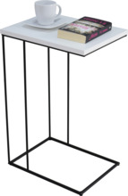 Külglaud ADRK Furniture Dru, 62 x 30 x 40 cm, valge/must