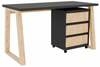 Kirjutuslaud ADRK Furniture Iwo I, must/pruun