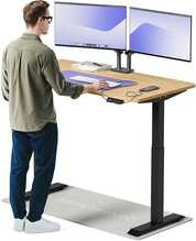 Elektriline reguleeritava kõrgusega laud Desktronic HomeOne, 140 x 70 cm, must/tamm