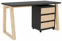 Kirjutuslaud ADRK Furniture Iwo I, must/pruun