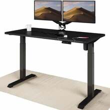 Reguleeritava kõrgusega kirjutuslaud Desktronic Home One, 140 x 70 cm, must