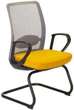 Klienditool Home4you Anggun, kollane/hall, 60x57xH99cm