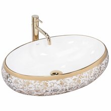 Valamu Rea Melania Meryl, 60 x 40.5 x 14.5 cm, valge/kuldne