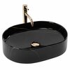 Vannitoa kraanikauss Rea Nadia 50, 50 x 38 x 14 cm, Black Stone