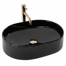Vannitoa kraanikauss Rea Nadia 50, 50 x 38 x 14 cm, Black Stone