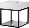 Valamu Deante Temisto CDTW6U5S, 50 x 50 cm, must matt/valge