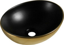 Valamu Mexen Elza 21014026, 33 x 40.5 x 14 cm, must matt/gold