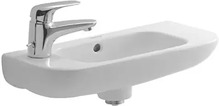 Valamu Duravit D-Code 07065000092, 50 x 22 cm, 1 segistiauguga vasakul, valge