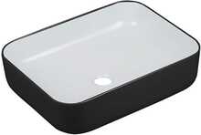 Valamu Laveo Mogami, 50 x 40 x 13.5 cm, must/valge