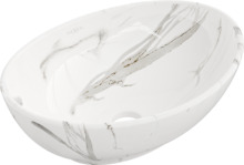 Valamu Mexen Elza, valge stone, 33 cm x 40.5 cm x 12.5 cm